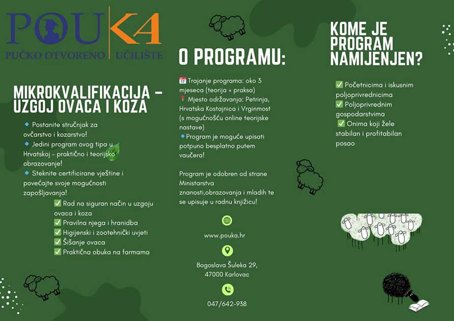 Besplatna edukacija za sve koje zanimaju ovčarstvo ili kozarstvo